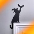 thumbnail image 3 of Wizards with Bat Wing Doormat, Blacks Decor, Wizards Halloween Door Corner Decor, Door Guardian, 3 of 5