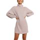 thumbnail image 1 of Vestido de suéter de gran tamaño suelto informal de manga larga con cuello alto para mujer vestidos de suéter de invierno suave Fokelyi WMZL-2283-41, 1 of 6