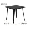 thumbnail image 6 of Emma + Oliver Commercial Grade 31.5" Square Black Metal Indoor-Outdoor Table, 6 of 9