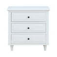 thumbnail image 6 of Bellemave 3-Drawers Nightstand, Bedroom Side Storage Wood Cabinet, Bedside Table with Solid Pinewood Legs, White, 6 of 9