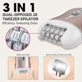 thumbnail image 2 of Epilator For Women - 2 In 1 Hair Removal Epilator Electric Lady Shaver For Bikini, Leg, Arm, Underarm, Chin, Rechargeable Bikini Trimmer Body Hair Rem, 2 of 4