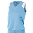thumbnail image 2 of A4 Moisture Management V-Neck Muscle For Women in Lt Blue/White | NW2340, 2 of 2