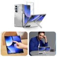 thumbnail image 6 of ELEHOLD for Samsung Galaxy Z Fold 6 Case, Slim Hinge Protection Hard PC Invisible Kickstand Full Protection Shock-Absorbent Cover with Screen Protector for Samsung Galaxy Z Fold 6,Bling Clear, 6 of 7
