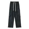 thumbnail image 4 of Mens Straight Leg Cargo Pants Large Pockets Loose Fit Utility Trousers Lightweight Summer Daily Casual Outdoor Long Pants L, 4 of 8