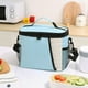 thumbnail image 1 of Fiudx Lonchera Pequeña, Bolsa Térmica para Almuerzo, Correa Ajustable para El Hombro, Interior Hermético, Diseño Portátil, Ideal para El Trabajo, La Escuela, Picnic, Azul Marino, 25 X 20 X 17 Cm, 1 of 6