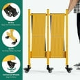 thumbnail image 7 of Danolapsi Double Expandable Gate,64"H x 120"W Folding Security Gate, Folding Door Gate, Steel Accordion Security Gate,Flexible Garage Door gate,360°Rolling Barricade Gate,Scissor Gate with Padlock, 7 of 7