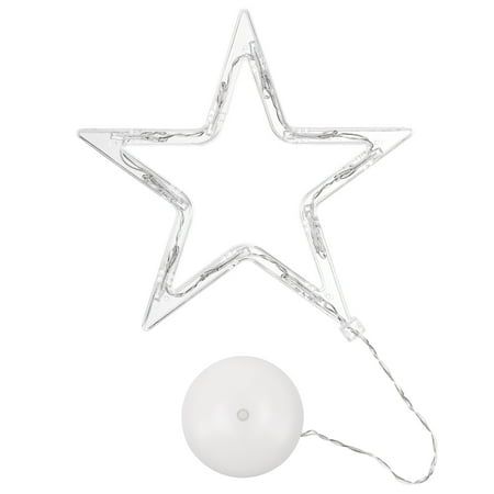 

BESTONZON 10 LED Christmas Lights Hanging Window Light with Suction Cup Battery Operated Window Hanging Decor for Indoor Lighting Xmas Party Decoration (Warm White)