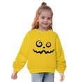 thumbnail image 4 of Odeerbi Toddler Boys Girls Halloween Crewneck Sweatshirts Fall Winter Cotton Sweatshirt Toddler Kids Cute Solid Color Halloween Print Long Sleeve Sweatshirts Top Toddler Clothes Yellow, 4 of 9