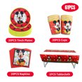 thumbnail image 4 of Decoración para fiesta de cumpleaños de Mickey Mouse de Disney, suministros para fiestas, vasos de papel, platos, globos, vajilla, telón de fondo, mantel, regalos para bebés, 4 of 5