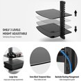 thumbnail image 3 of 2 Tiers Av Shelf Wall Mount Shelf Black Bracket Stand for AV Receiver Component Xbox Cable Boxes Gaming Systems, 3 of 7
