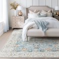 thumbnail image 5 of RUGKING 8x10 Area Rug for Living Room Blue Vintage Mat Traditional Rug Non-Slip Indoor Rug for Bedroom Dining room Area Rug, 5 of 7