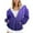 Purple, variant on Sevevn Coats for Women Women's Casual Printed Zippered Long Sleeved Hooded Sweater Jacket Top Rollbacks