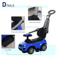 thumbnail image 4 of Aosom 3 in 1 Push Car, Sliding Car with Horn Music Light, Blue, 4 of 9