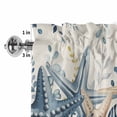 thumbnail image 3 of Window Valance for Kitchen,Ocean Starfish Conch Shell Rod Pocket Curtain Valances Short Curtains Drapes Panel,Blue Eucalyptus Leaf Vintage Window Treatment Topper for Living Room Bathroom Bedroom, 3 of 9