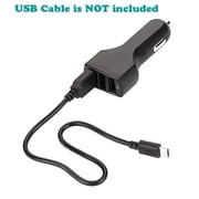 36W 4.8Amp 3-Port Fast USB Car Charger Power Adapter with Smart Detect Compact [Black] Compatible With iPhone XS Max XR SE 7 Plus 6S Plus 6 Plus 5S 5C 5, iPad 9.7 4 3 2 W4K