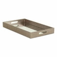 thumbnail image 2 of 16" Gray Rectangular Wood Handmade Tray With Handles, 2 of 3