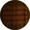 thumbnail image 1 of Ahgly Company Indoor Round Southwestern Yellow Country Area Rugs, 6' Round, 1 of 4