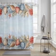 thumbnail image 4 of Colorful Shell Shower Curtains for Bathroom, Ocean Coral Washable Fabric Shower Curtain with Hooks Waterproof Bathroom Decor Sets, 36 x 72 Inches, 4 of 9