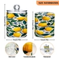 thumbnail image 3 of 2PCS Clear Storage Jars Cotton Swabs Cans Translucent Plasticental Floss Cans Cotton Pads Cans Bathroom Canisters Yellow Lemon Seamless, 3 of 7