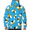thumbnail image 6 of Bingfone Flying Bees Men'S Drawstring Hoodie Long Sleeve Pocket Sweatshirts-3x-Large, 6 of 9