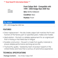 thumbnail image 2 of Front Caliper Bolt - Compatible with 1999 - 2003 Dodge Ram 3500 Van 2000 2001 2002, 2 of 2