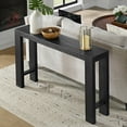 thumbnail image 2 of Alaterre Furniture Classic Solid Wood Console Table - 56 Inch Modern Farmhouse Entryway Table, Black, 2 of 6