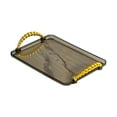 thumbnail image 4 of Bandeja para servir con asas, bandeja rectangular para desayuno, organizador de almacenamiento, bandeja de tocador para baño, vestidor de oficina , GRIS, 4 of 8