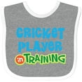 thumbnail image 3 of Inktastic Cricket Player in Training Boys or Girls Baby Bib, 3 of 4