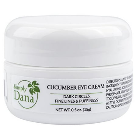 Simply Dana Cucumber Eye Cream Reduce Dark Circles, Fine Lines & Puffiness 0.5 oz