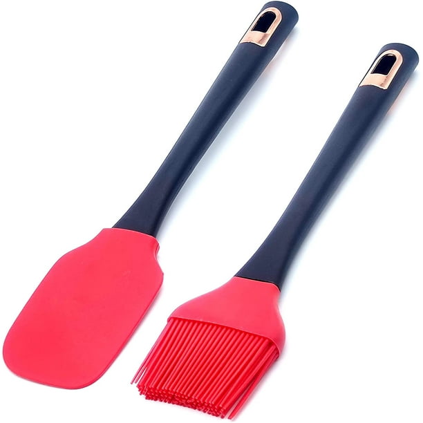 Brocha para untar para cocinar, brocha de repostería de silicona para hornear y asar, juego de brochas de cocina con mango largo, brocha para alimentos, brocha para aceite, brochas para barbacoa para