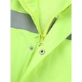 thumbnail image 4 of Sxiwei Men's Hooded Raincoats Reflective Stripes Hi Vis Safety Rain Gear Mesh Lining Rain Jackets Fluorescent Green 4XL/190, 4 of 7