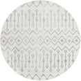 thumbnail image 1 of Unique Loom Bohemian Trellis Tribal Area Rug 3' x 3' Round Pearl/Gray, 1 of 1