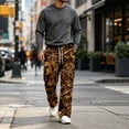 thumbnail image 5 of GrmtClth Cargo Pants for Men All Over Tree Camo Pattern Baggy Wide Leg Lightweight Daily Walking Casual Pants Earthy Yellow 4XL, 5 of 8