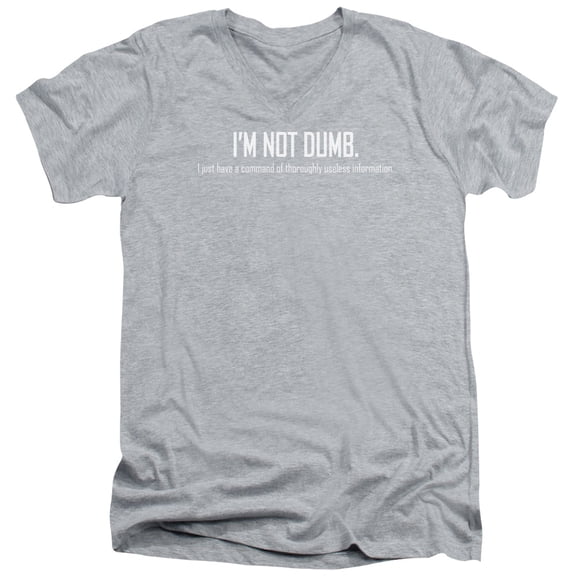 - Im Not Dumb - Slim Fit V Neck Shirt - X-Large