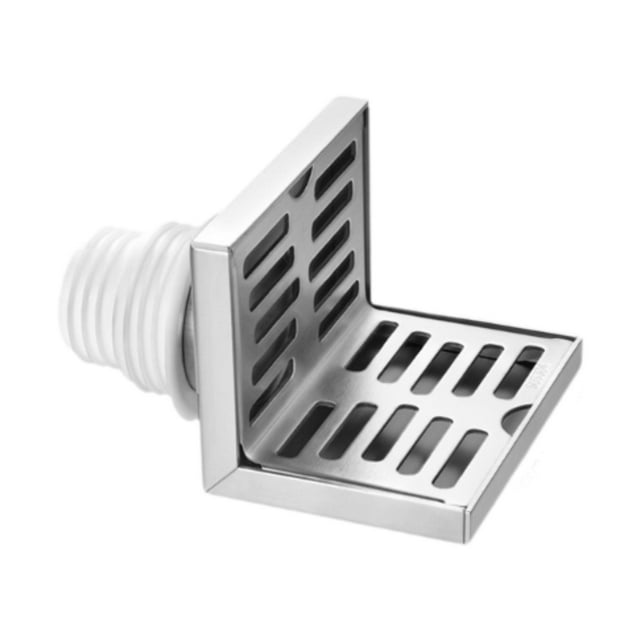 Drenaje de piso de esquina lateral de pared Drenaje lateral Ahorro de espacio horizontal de para tubería de PVC para balcón Baño Cocina para tubería de 50 mm