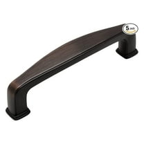 Cabinet Pulls 5 Pack Oil Rubbed Bronze - 3-1/2 Inch Handles 89mm Hole Centers - Kitchen Bathroom Cabinet Hardware 3.5" Length