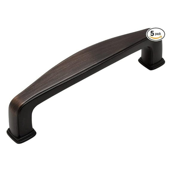 Cabinet Pulls 5 Pack Oil Rubbed Bronze - 3-1/2 Inch Handles 89mm Hole Centers - Kitchen Bathroom Cabinet Hardware 3.5" Length