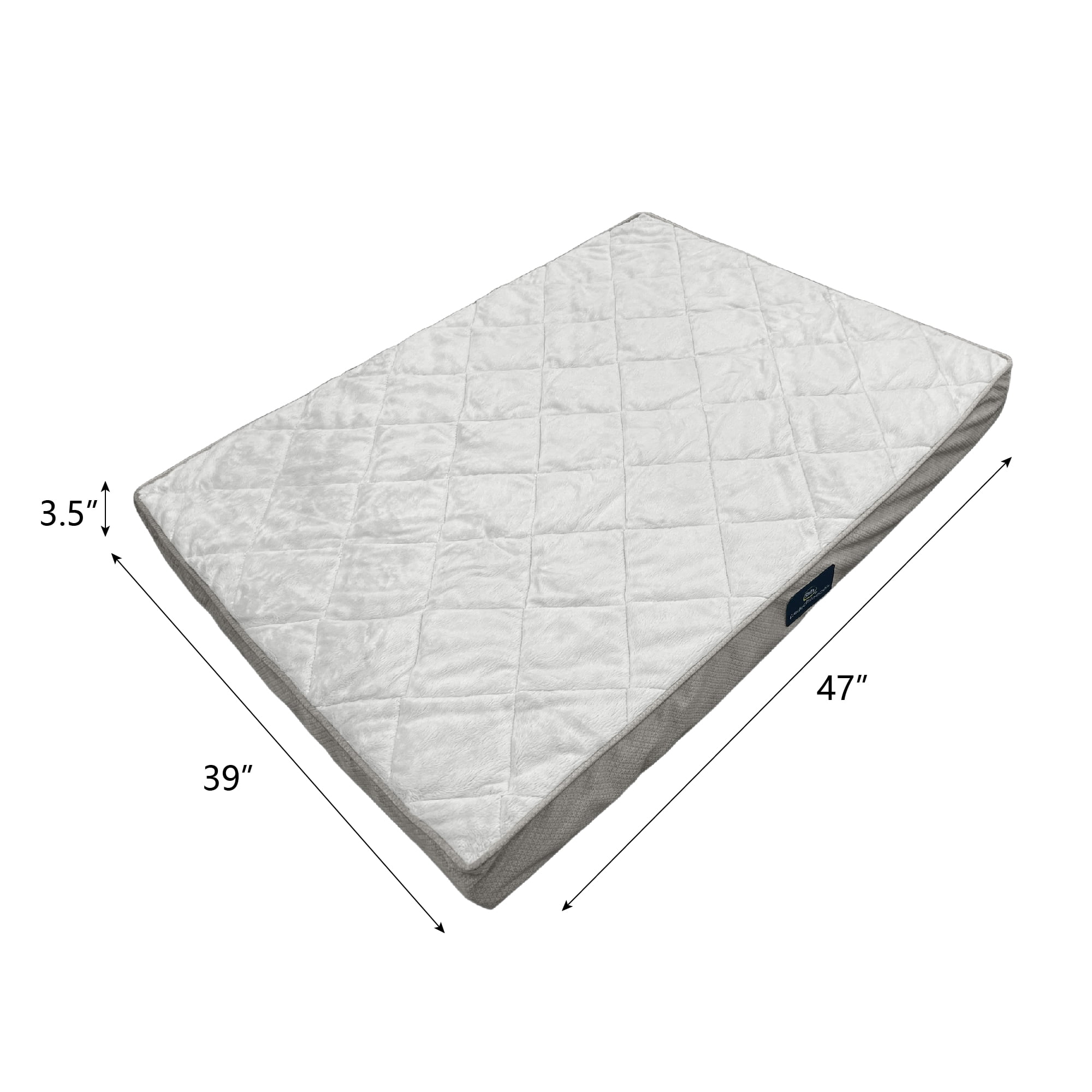 Serta Quilted Orthopedic Pillowtop Dog Bed with Removable Cover, Gray, X-Large