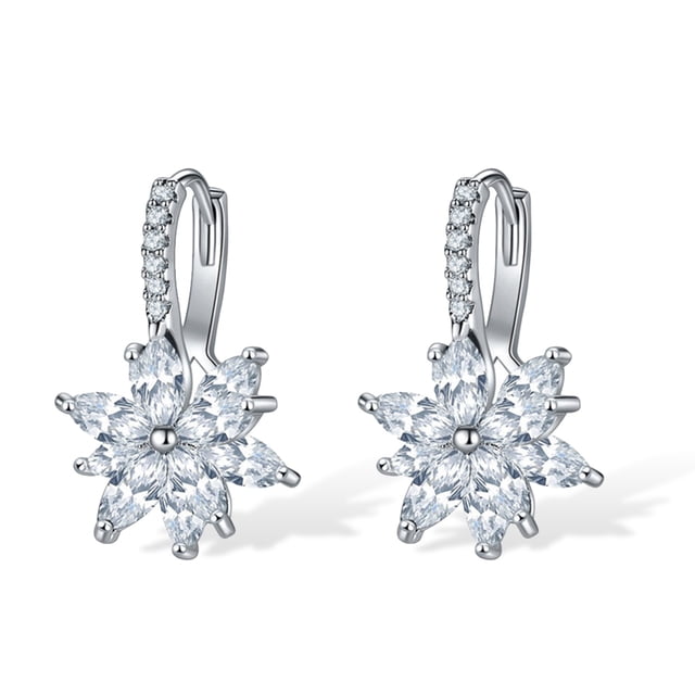 Minnieouse 1 par de pendientes de cristal para oreja, bonitos pendientes redondos Retro de aniversario, joyería para esposa, hija y niñas, Ropa, zapatos y accesorios Miscelánea Bianco