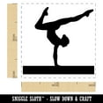 thumbnail image 2 of Balance Beam Artistic Gymnastics Self-Inking Rubber Stamp Ink Stamper - Fuchsia Ink - Small 1 Inch, 2 of 7