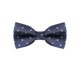 thumbnail image 1 of CORBATA DE LUCES para hombres con lunares, corbata preatado para bodas y negocios en azul marino y blanco, 1 of 5