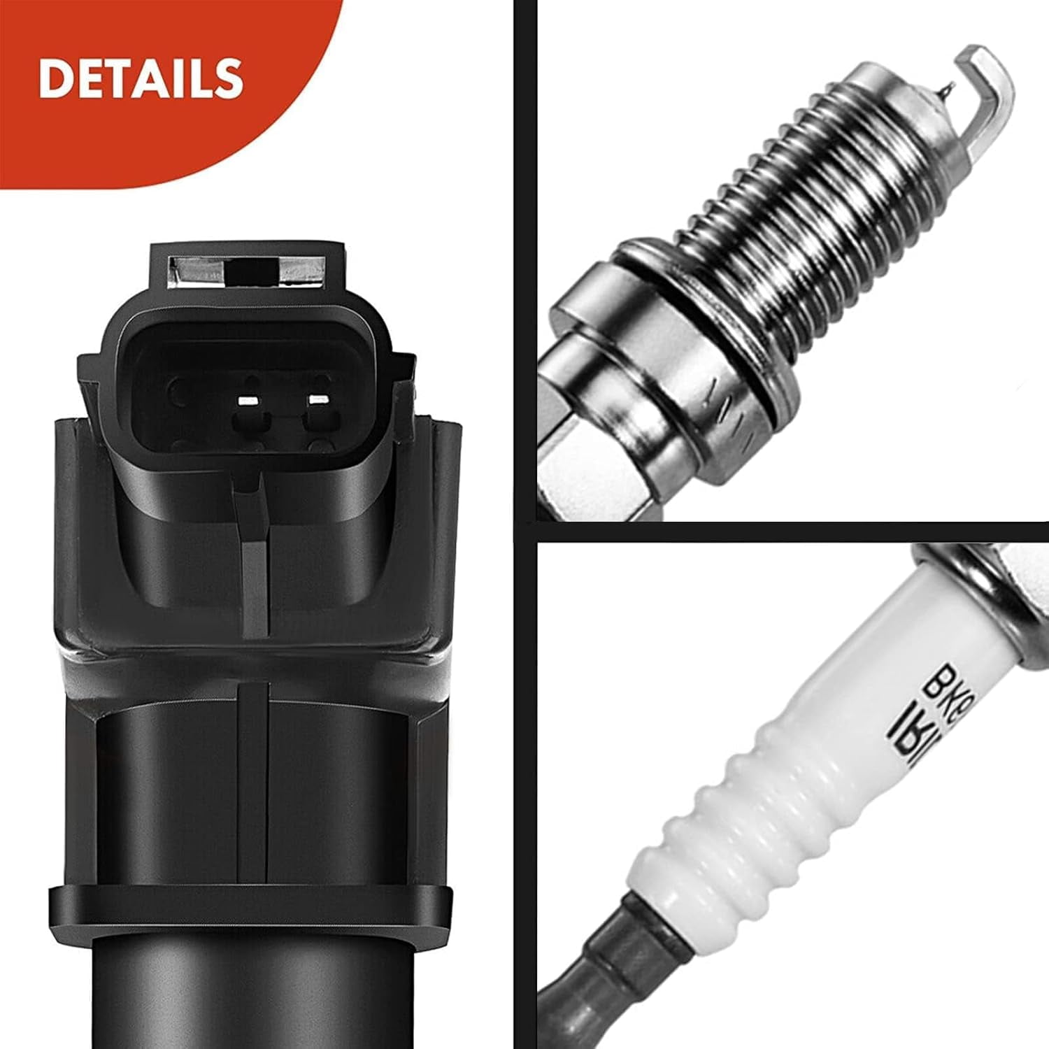 A-Premium Set of 8 Ignition Coil Pack and Iridium Spark Plugs Compatible with Dodge, Jeep Vehicles - 2002-2008 Ram 1500-2000-2008 Dakota Durango - 1999-2008 Grand Cherokee