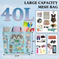 thumbnail image 4 of Mesh Beach Bag, Extra Large Beach Tote with Zipper Pocket Pool Bag for Cruise/Swim/Vacation Essentials, 4 of 8