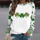 thumbnail image 4 of TaTaai Womens Raglan Sleeve Pullover Sweatshirt Long Sleeve Crewneck St Patricks Day Print Casual Loose Fit Holiday Top Gift, 4 of 4