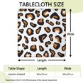 thumbnail image 2 of Black and Orange Of Leopard Print Square Fitted Tablecloth with Elastic Edge,Square Table Cover,Washable Elastic Table Cover for Home Kitchen Party Decor 36"x36", 2 of 6