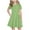 Green., variant on Agkizg Girls Short Sleeve Dresses Crewneck Solid Color Casual A Line Cottons Girl Sundress Dresses