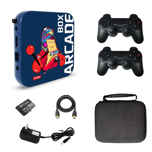 Mini Caja de videojuegos HDMI-Compatible 50 Simulators Gaming Console Con Controladores Tarjeta de Memoria Portátil Viaje Gamer Exhibidor 128G US seitruly EL005848-06B