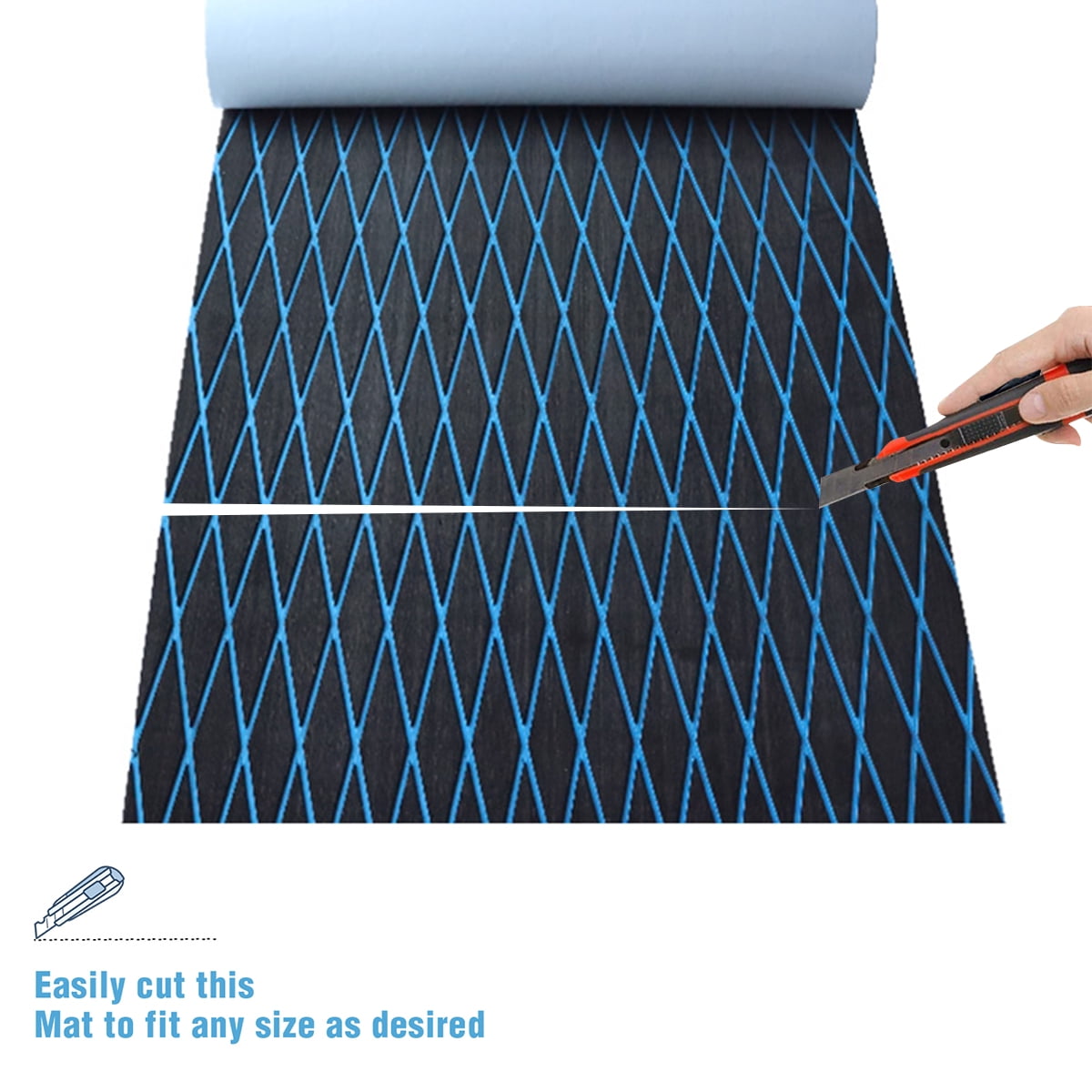 Boat Flooring EVA Foam Boat Decking Marine Mat Non-Slip Self-Adhesive Flooring Sheet for Motorboat Kayak Surfboard Garden Swimming Pools, 74.8" x 27.6"
