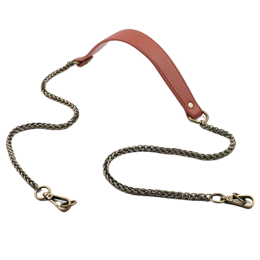 45 Pu Leather Metal bag with chain Strap Replacement Interchangeable Shoulder Bag Straps Handbag Wallets Clutch Bags Accessories Brown Walmart