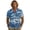 Blue Whale Sea Clouds, variant on Xixirimido Pink Lotus Flower Leaf Print Men's Casual Linen Button Down Shirt, Cuban Collar Short Sleeve Lightweight Summer Vacation Tops, Large